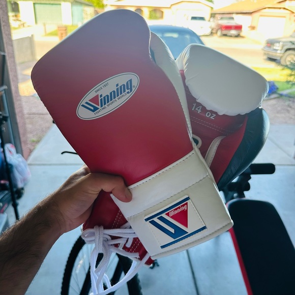 Winning Red and White Boxing Gloves - Picture 3 of 4